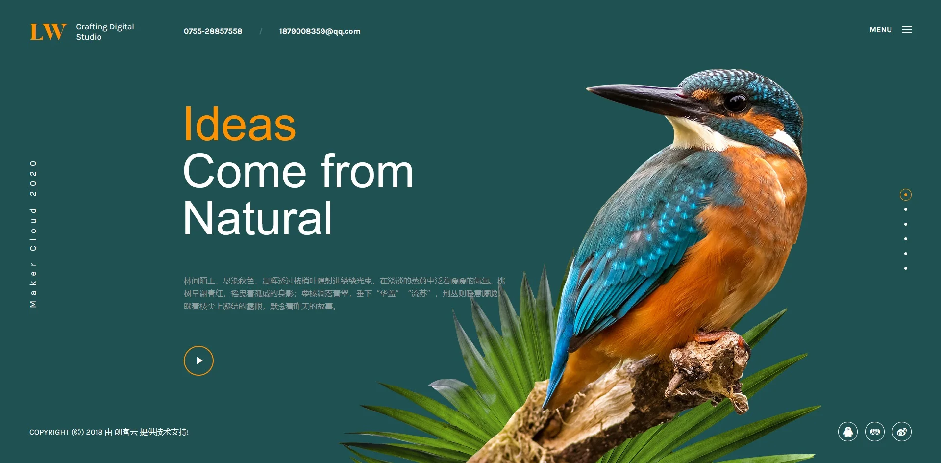 dede_021高端创意作品展示网站DedeCMS织梦模板