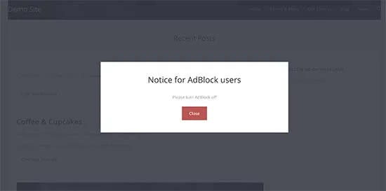 如何在WordPress中检测AdBlock用户并提醒用户