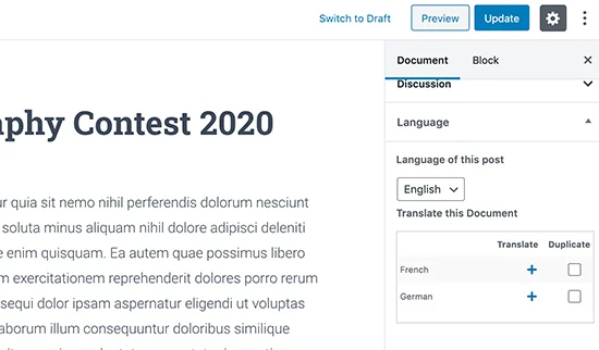 轻松创建 WordPress 中英文多语言网站 轻松创建 WordPress 中英文多语言网站
