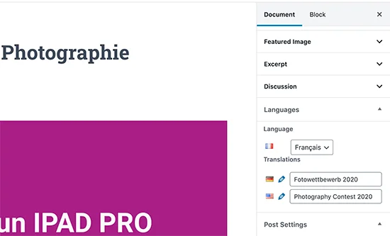 轻松创建 WordPress 中英文多语言网站 轻松创建 WordPress 中英文多语言网站