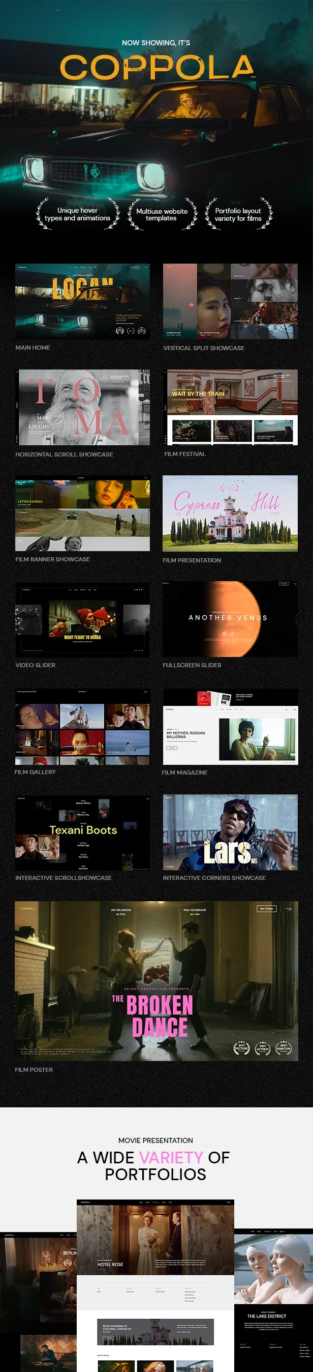 Coppola - 电影制作摄影视频录制工作室WordPress主题 Coppola - 电影制作摄影视频录制工作室WordPress主题