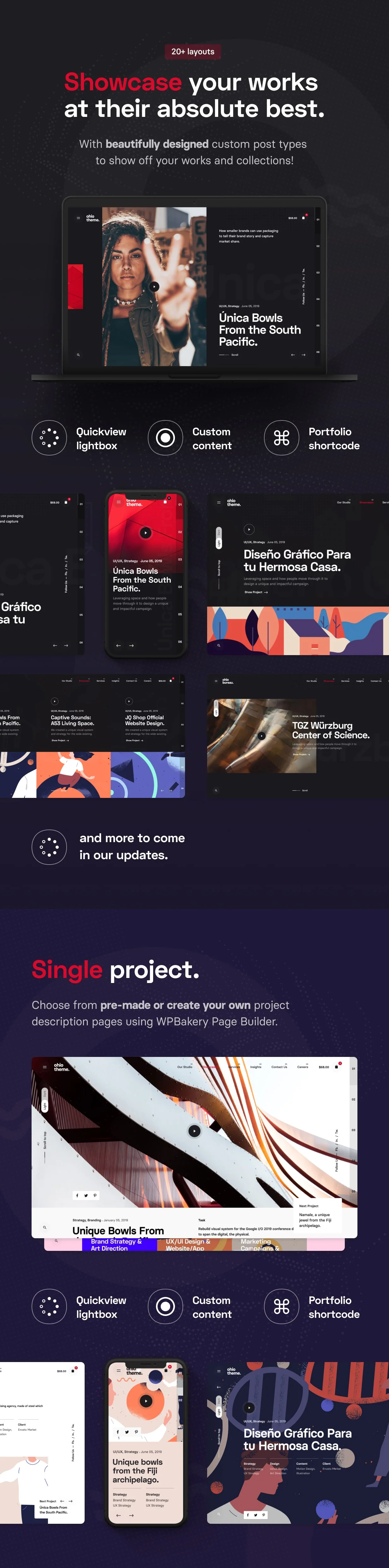 Ohio - 创意作品展示网站WordPress汉化主题