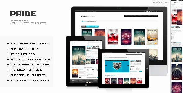 PRIDE v1.2 – 灵活多用途HTML模板
