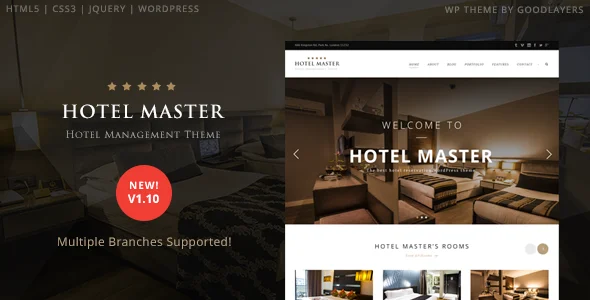 Hotel Master – 旅游景点酒店预订网站WordPress主题