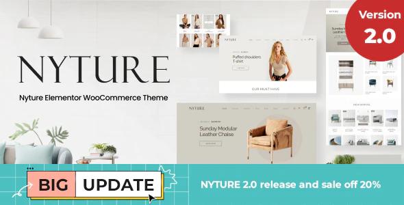 Nyture - Elementor 可视化电子商务网站WordPress模板