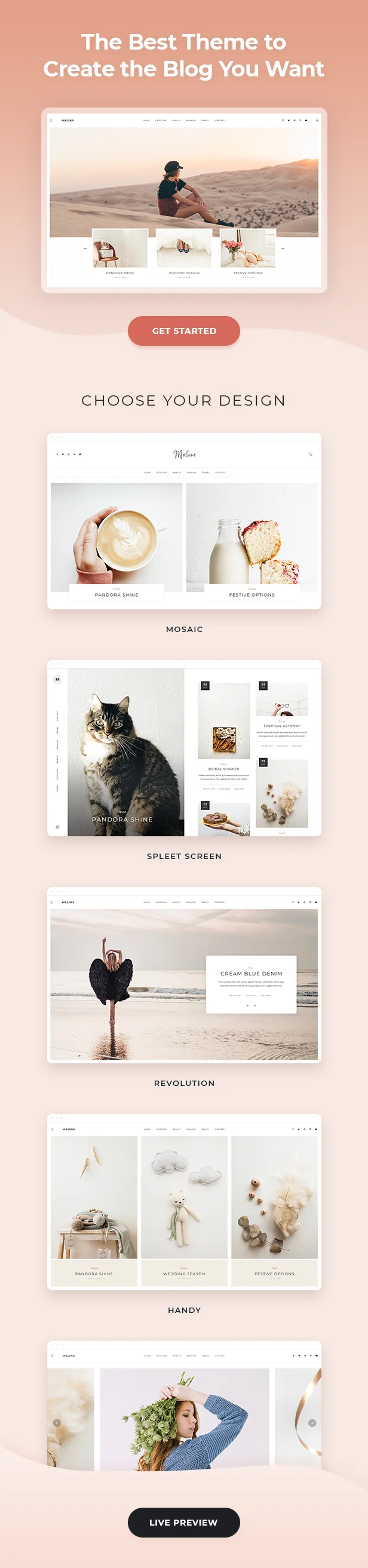 Malina – 专业个人博客网站WordPress主题