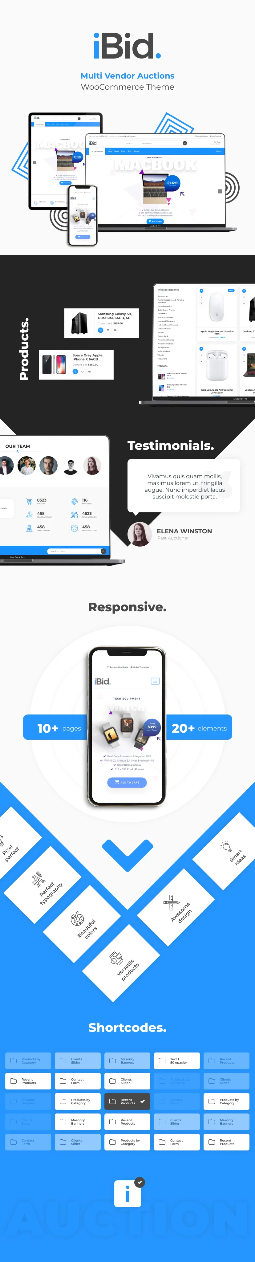 iBid – 多供应商拍卖网站WooCommerce模板