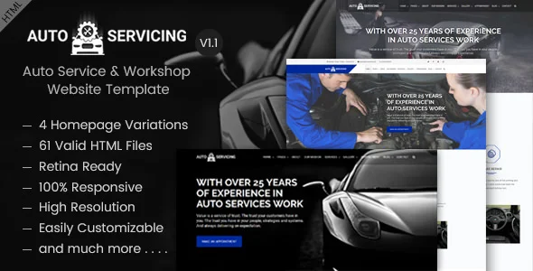 AutoServicing - 汽车维修HTML模板 AutoServicing - 汽车维修HTML模板