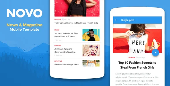 Novo – 新闻/杂志手机HTML模板