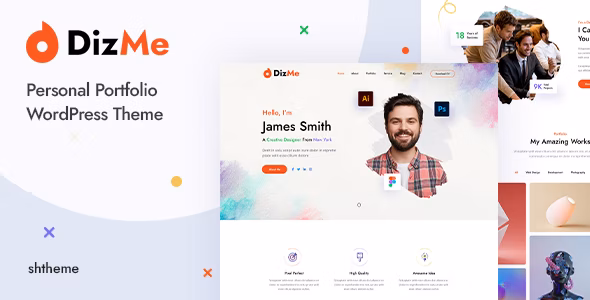 Dizme - 个人作品展示网站模板WordPress主题 Dizme - 个人作品展示网站模板WordPress主题