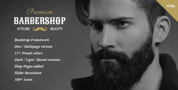 BarberShop - 美发沙龙温泉纹身HTML模板