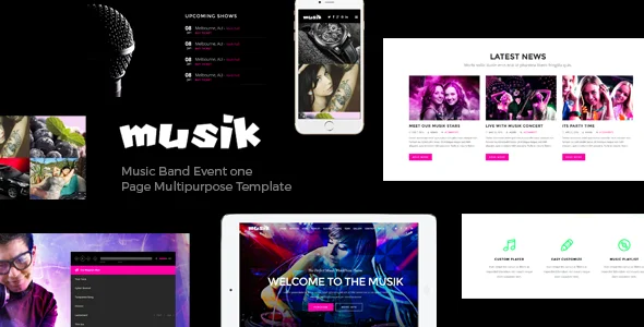 Musik – 音乐艺术家单页HTML5模板