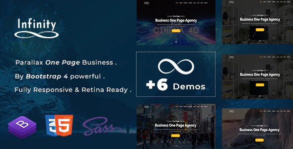 Infinity - 单页视差响应式HTML模板