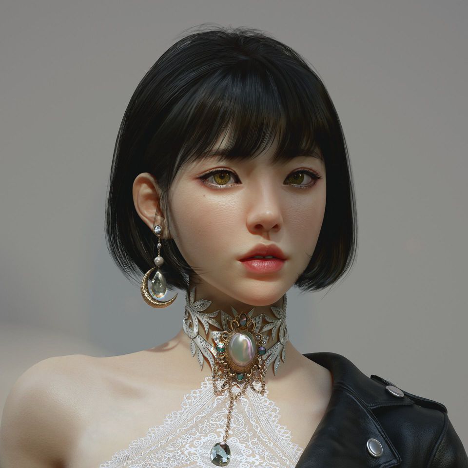 韩国3D艺术家 YeJun Lee逼真女性人物作品欣赏