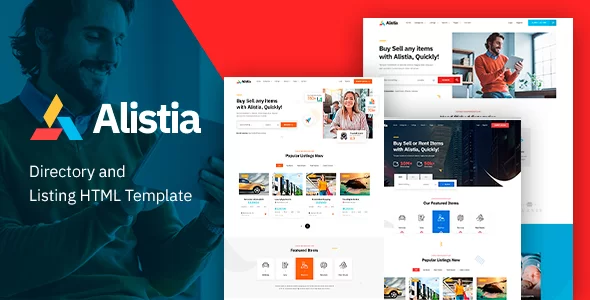 Alistia – 分类广告商家目录列表HTML5模板