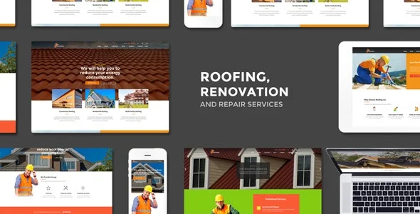 Roofing – 屋顶翻新维修服务网站WordPress主题