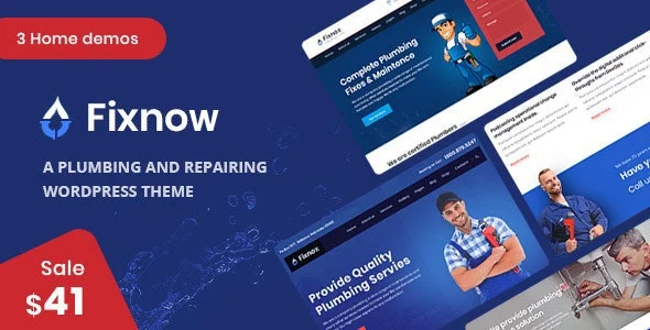 Fixnow - 完美的水暖管道施工网站WordPress主题 Fixnow - 完美的水暖管道施工网站WordPress主题