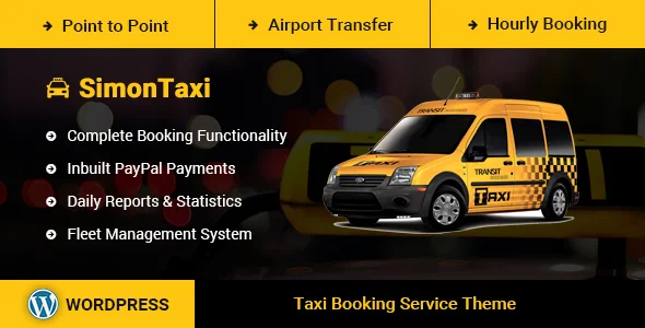 SimonTaxi – 出租车预订系统网站WordPress主题