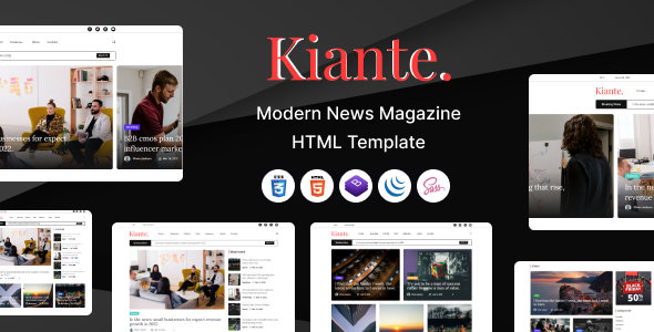 新闻报纸杂志博客Html5模板 Kiante 新闻报纸杂志博客Html5模板 Kiante