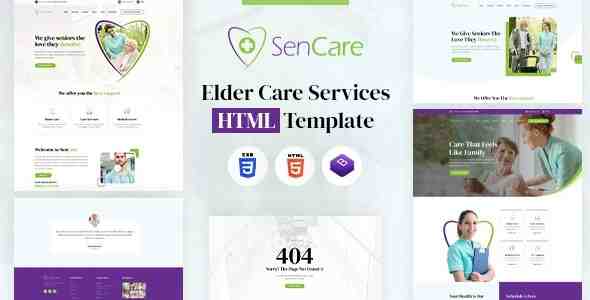 养老院老年护理网站HTML模板 SenCare