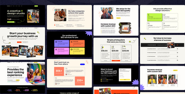 Aximo 4种样式业务和产品介绍网站模板HTML模板