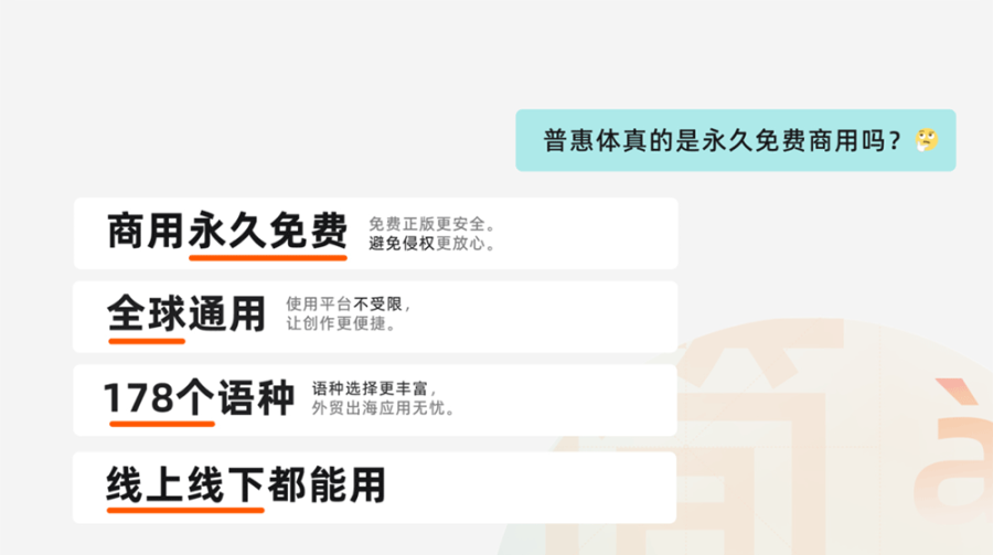 【阿里巴巴普惠体】面向全社会永久免费商用！