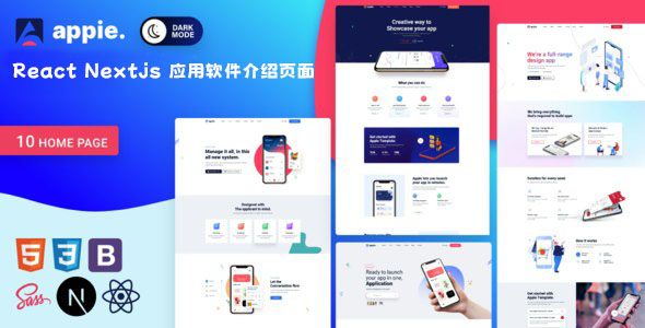 React Nextjs应用软件介绍页面