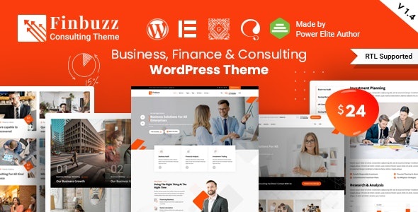 Finbuzz 公司企业商务网站模板 WordPress 主题