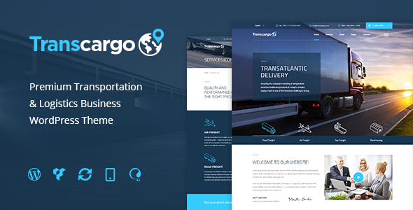 Transcargo 物流运输网站模板WordPress主题