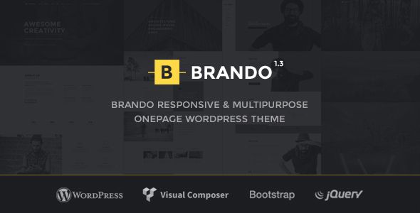 Brando 多用途单页网站模板WordPress主题