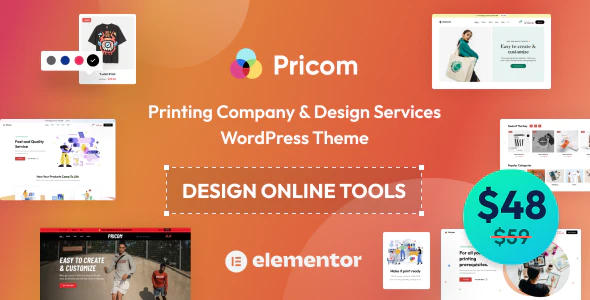 Pricom 打字复印印刷传媒公司网站WordPress模板