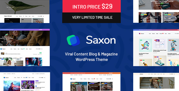 Saxon 杂志博客网站模板WordPress主题