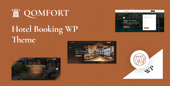 Qomfort 酒店客房名宿预约预订网站WordPress模板