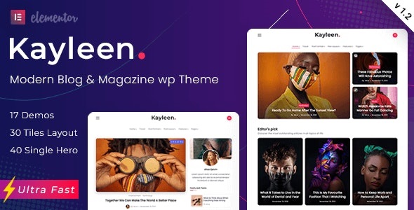 Kayleen 博客新闻杂志资讯网站模板 WordPress 主题