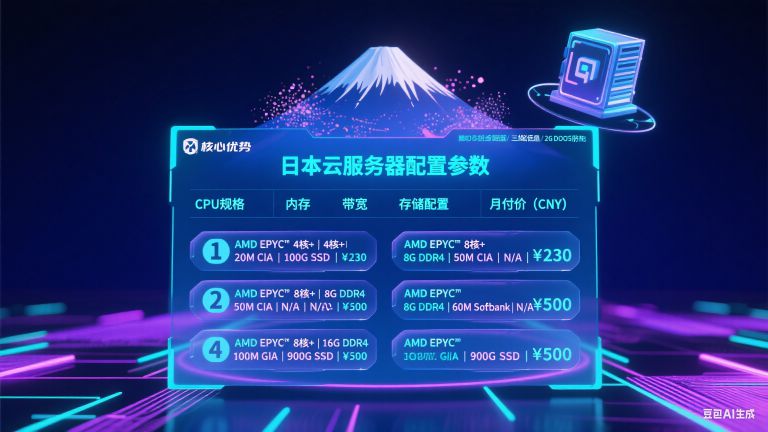 日本云服务器推荐：高带宽直连 + 全域低延迟