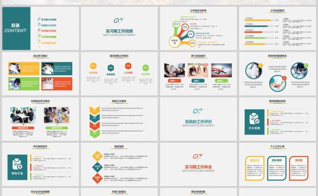 2022年实习转正述职报告ppt模板