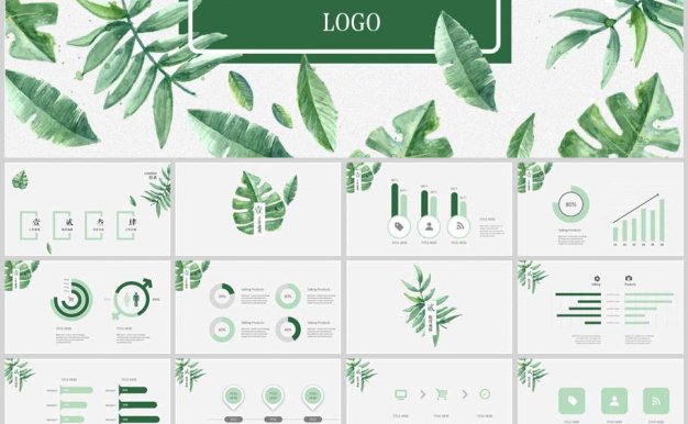 绿叶清新雅致述职报告