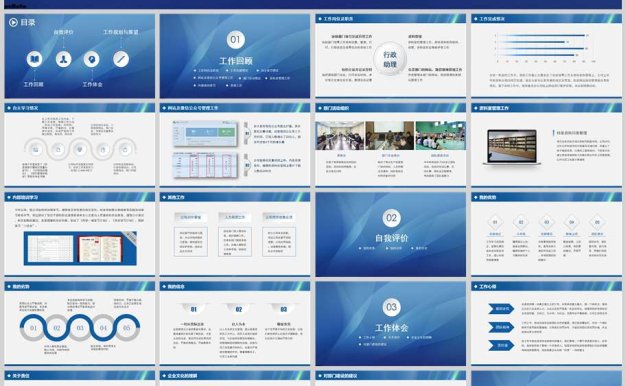 ppt模板商务严谨风的述职报告