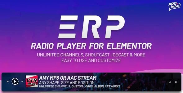 Erplayer - Radio Player for Elementor 调频收音机插件 - v1.1.0