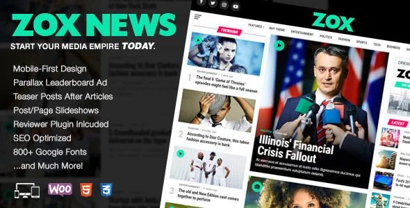 Zox News – 新闻杂志网站模板WordPress主题