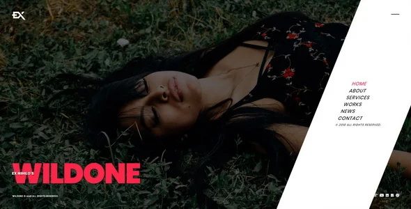 Wildone – 摄影展示单页EyouCMS模板
