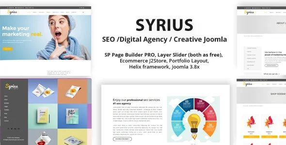 Syrius – SEO数字代理商创意Joomla模板