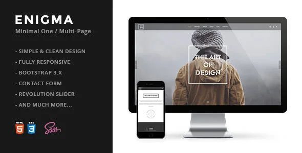 Enigma – 创意极简响应式HTML模板