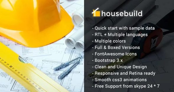 Housebuild – 商业建筑Joomla主题