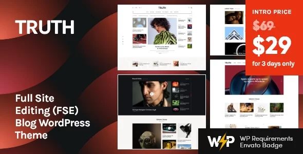 Truth – 全网站编辑（FSE）博客网站模板WordPress主题