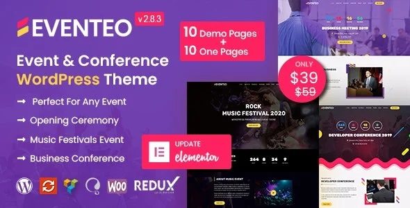 Eventeo – 活动会议企业研讨会网站模板 WordPress 主题