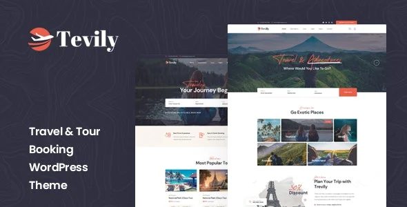 Tevily – 旅游景点酒店预订网站 WordPress 主题