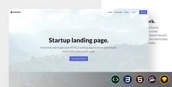 Emanate – 响应式着陆页HTML模板