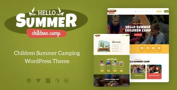 Hello Summer – 儿童夏令营郊游活动网站WordPress主题 – v1.0.10