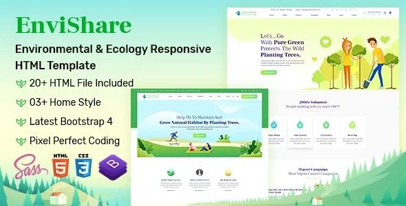 EnviShare- 环境生态保护绿化造林HTML5模板 - v1.0.2